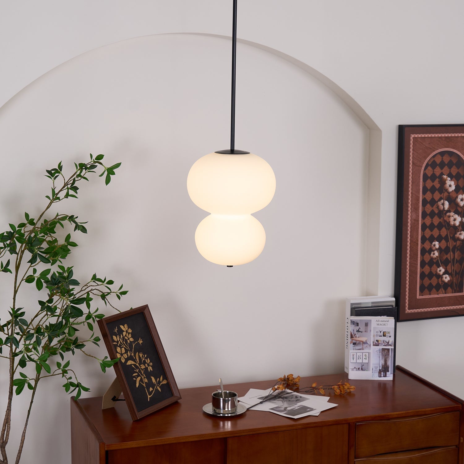 Warren Minimalist Glass Pendant Light - Letslighting