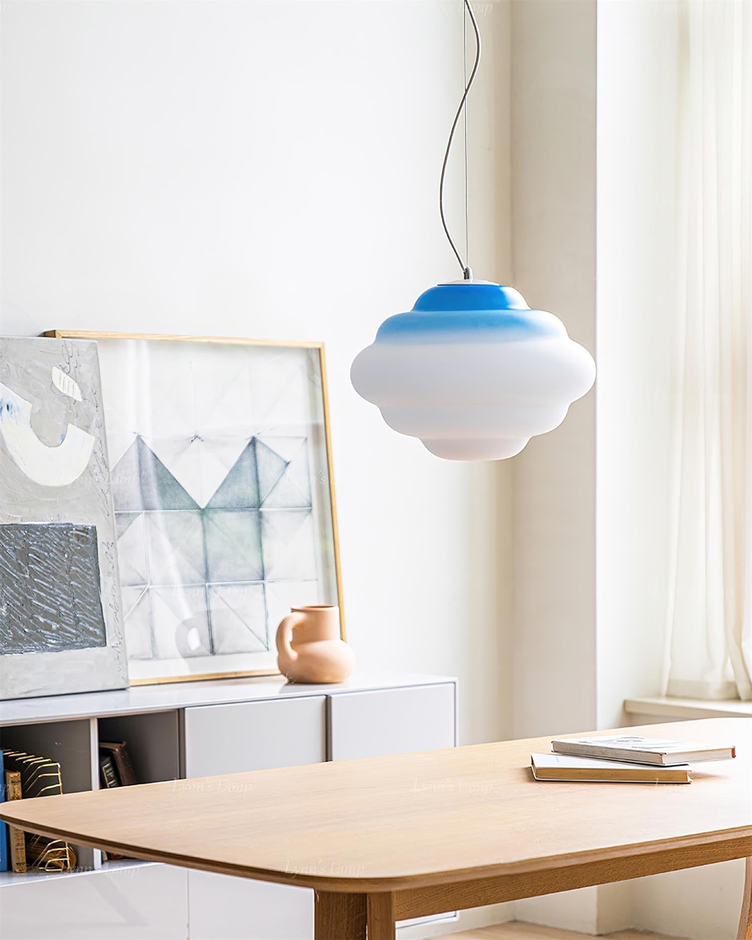 Eurvenara Premium Nordic Art Cloudy Glass Pendant Lamp - Letslighting