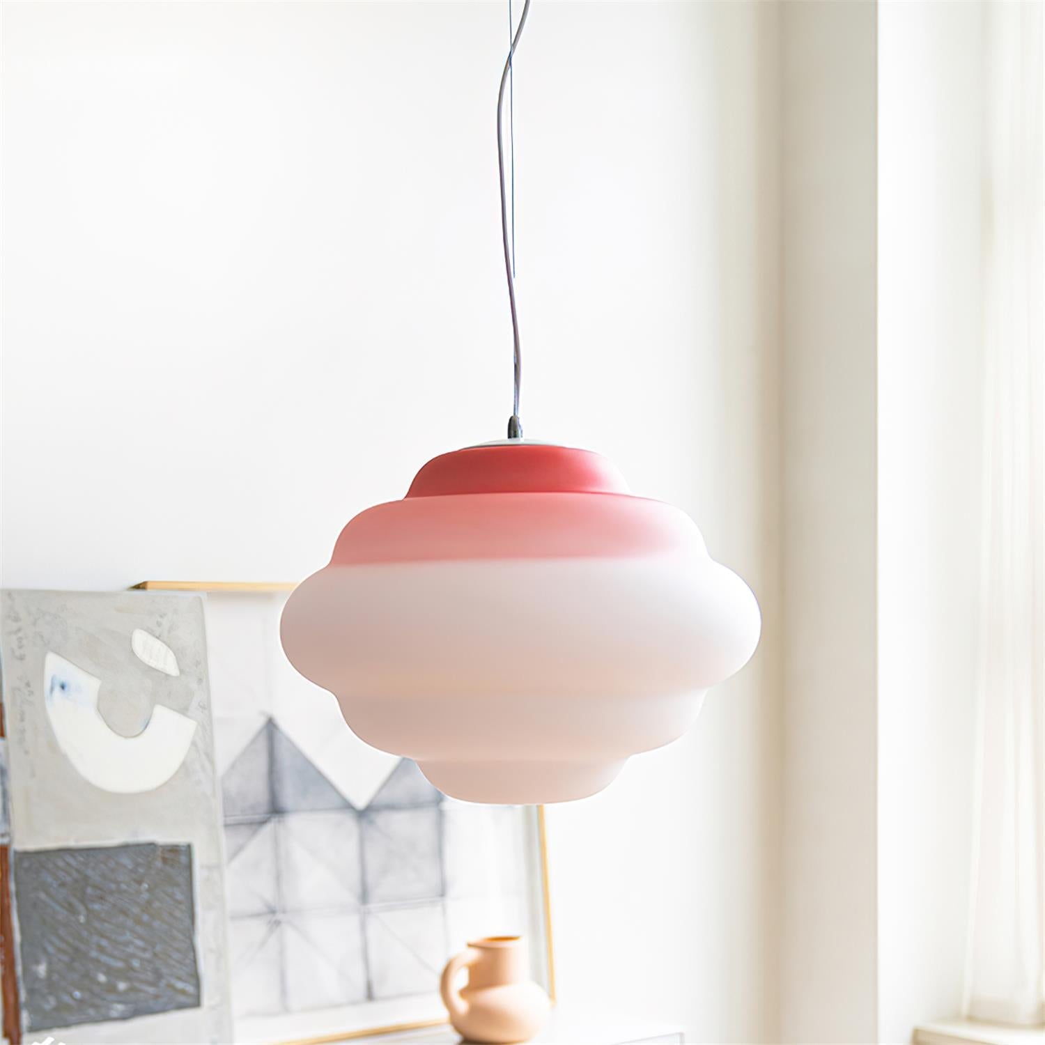 Eurvenara Premium Nordic Art Cloudy Glass Pendant Lamp - Letslighting