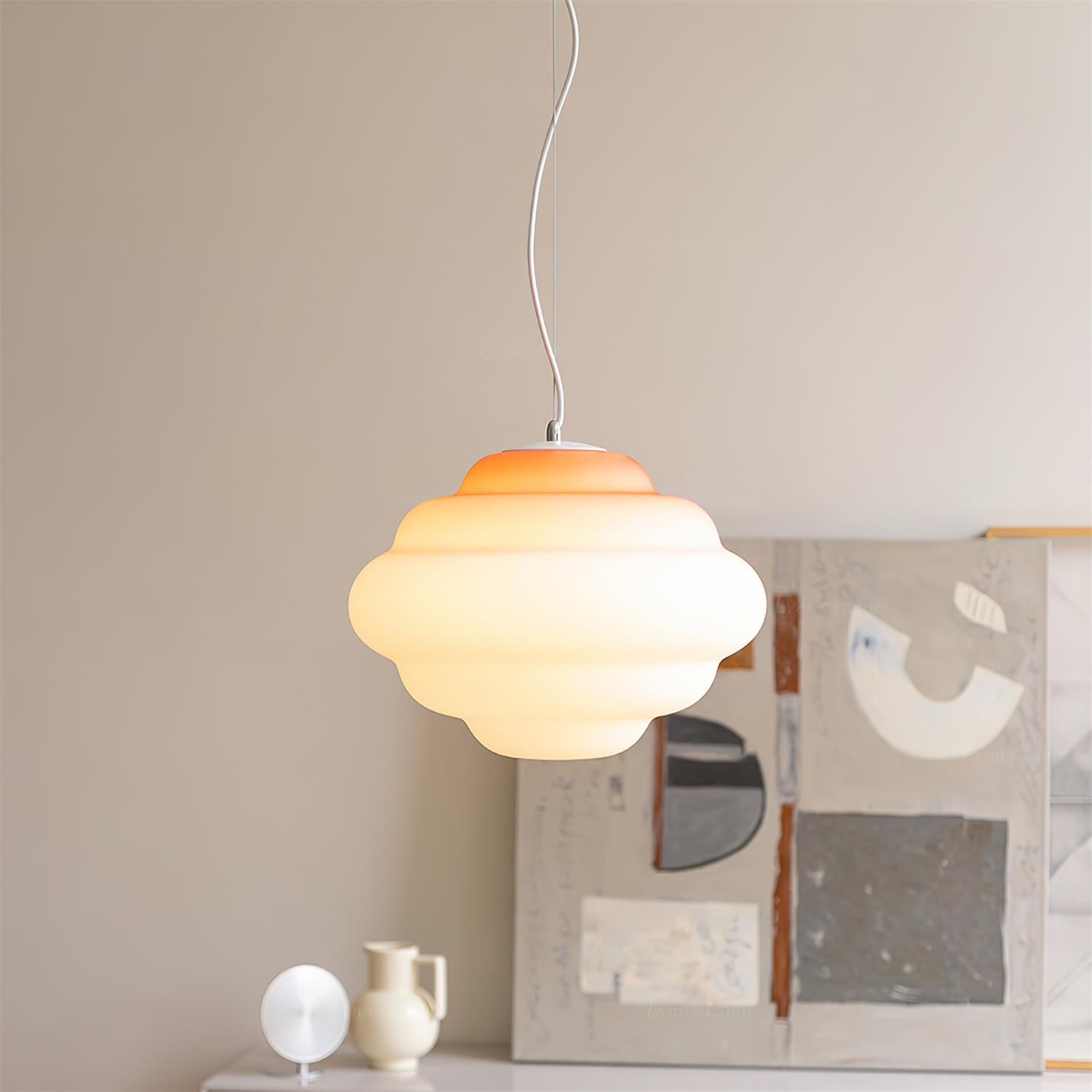 Eurvenara Premium Nordic Art Cloudy Glass Pendant Lamp - Letslighting