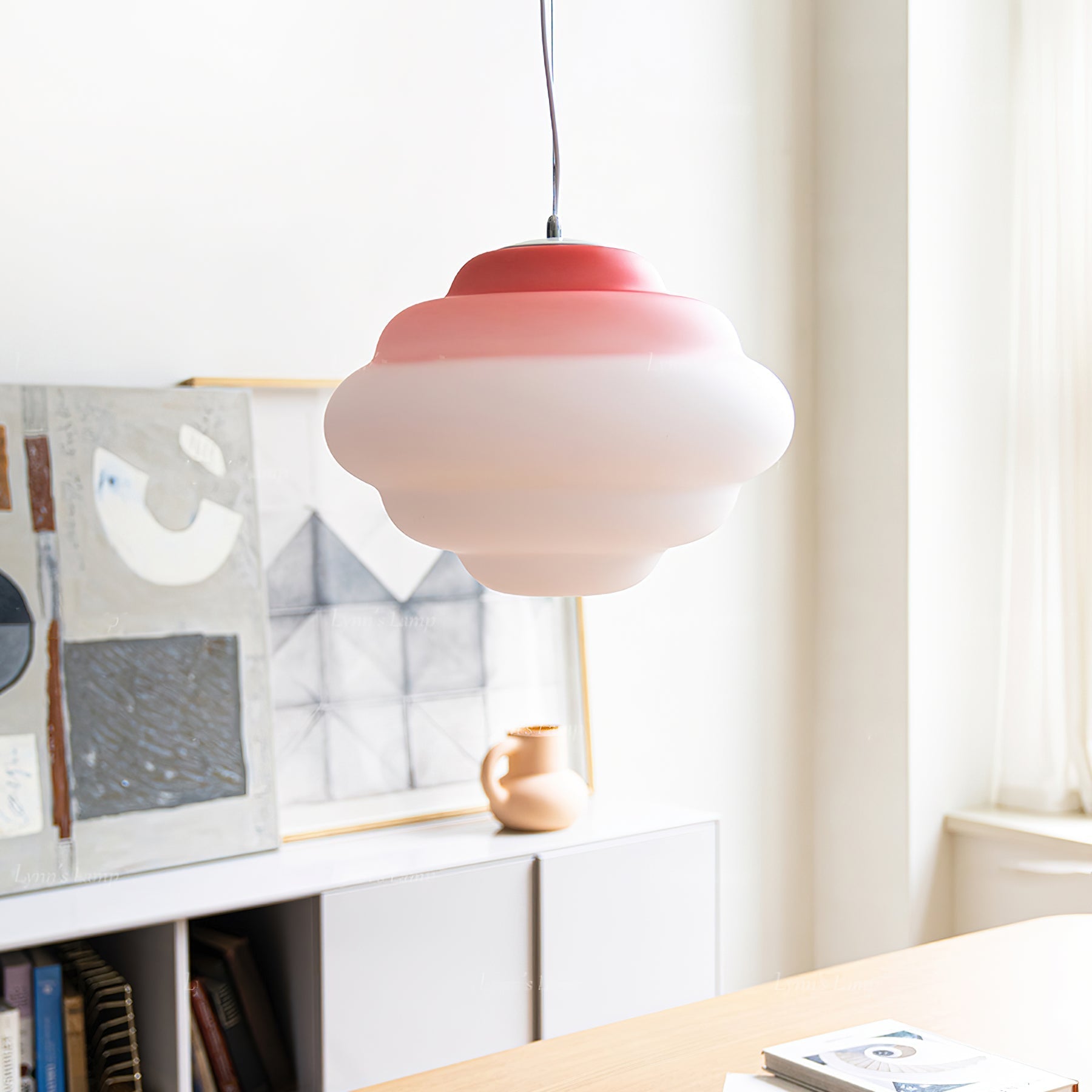 Eurvenara Premium Nordic Art Cloudy Glass Pendant Lamp - Letslighting