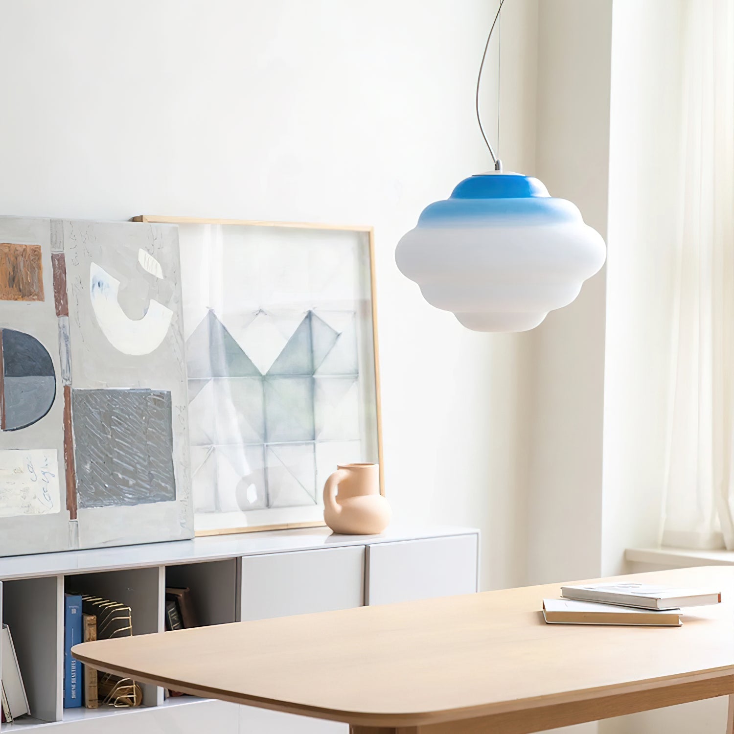 Eurvenara Premium Nordic Art Cloudy Glass Pendant Lamp - Letslighting