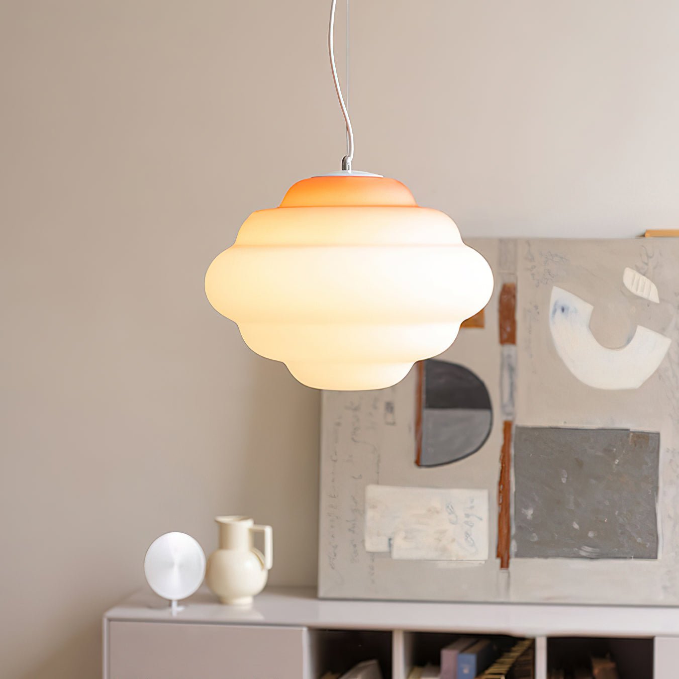 Eurvenara Premium Nordic Art Cloudy Glass Pendant Lamp - Letslighting