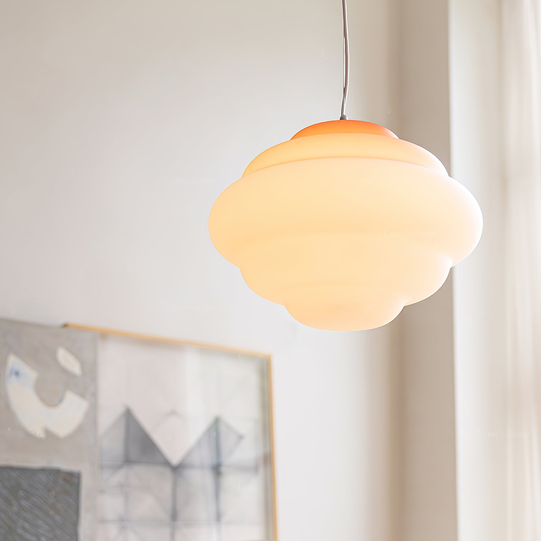 Eurvenara Premium Nordic Art Cloudy Glass Pendant Lamp - Letslighting