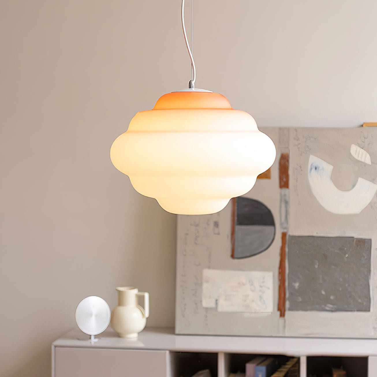 Eurvenara Premium Nordic Art Cloudy Glass Pendant Lamp - Letslighting