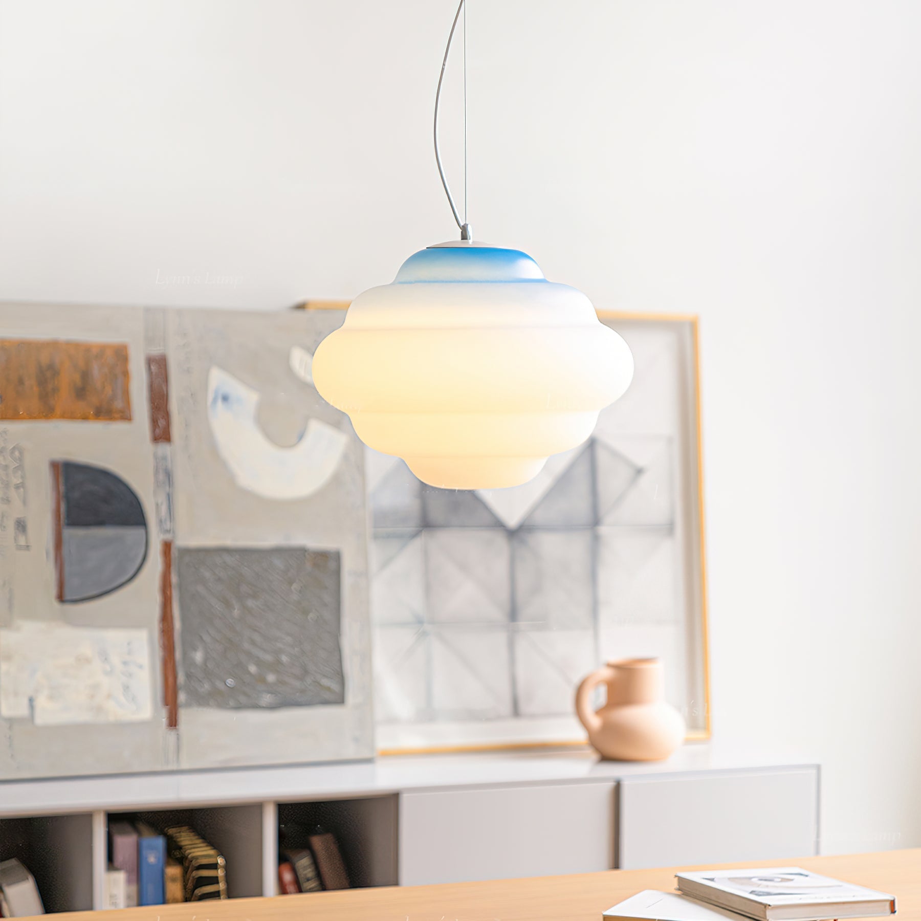 Eurvenara Premium Nordic Art Cloudy Glass Pendant Lamp - Letslighting