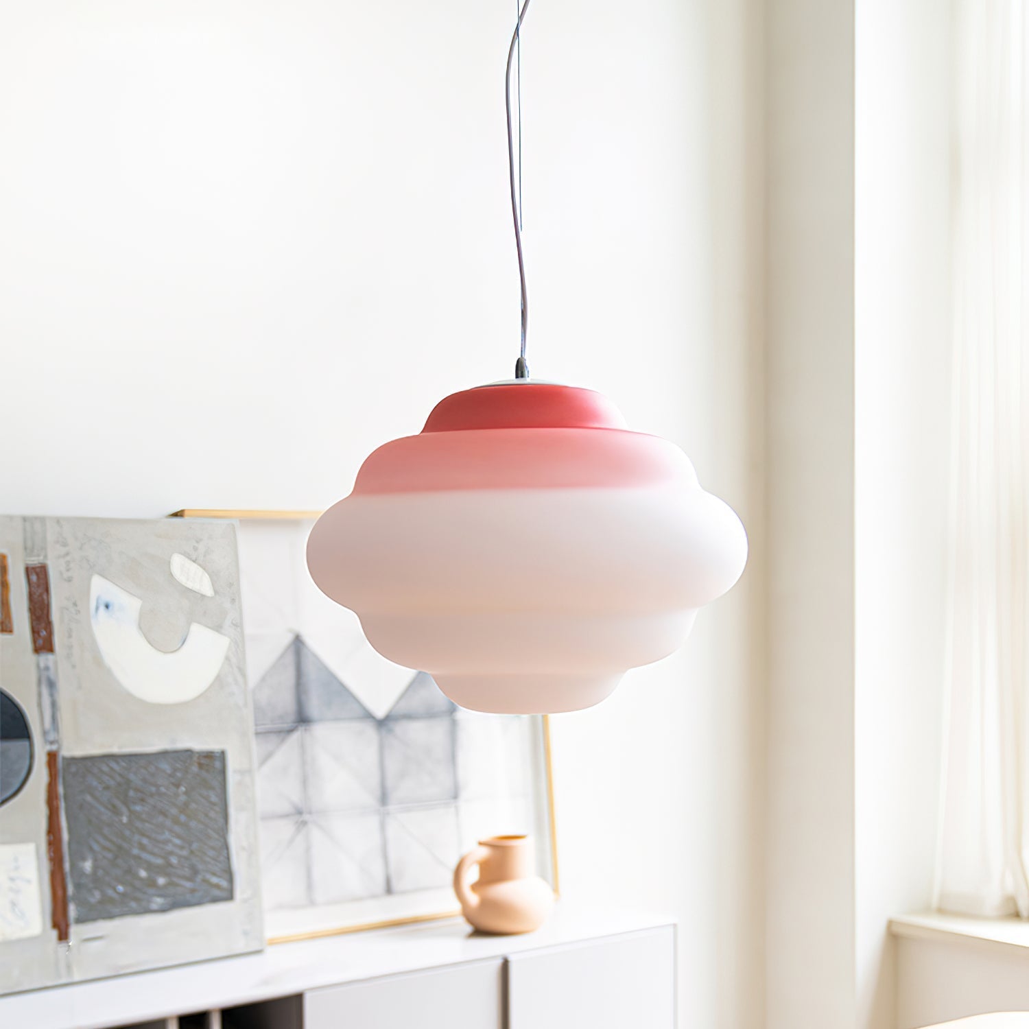 Eurvenara Premium Nordic Art Cloudy Glass Pendant Lamp - Letslighting