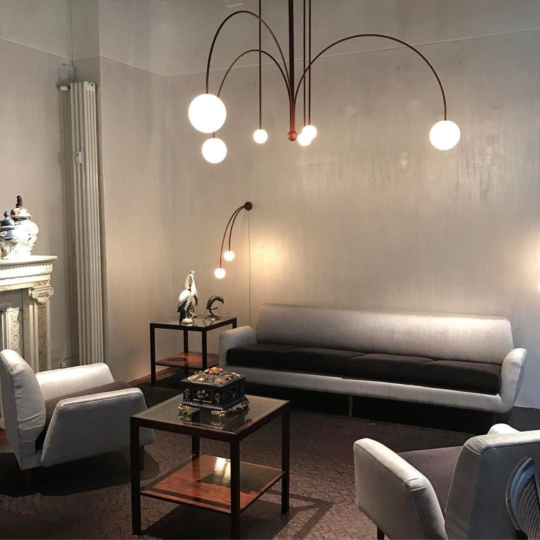 Lustra Chandelier Red Globe Modern - Letslighting