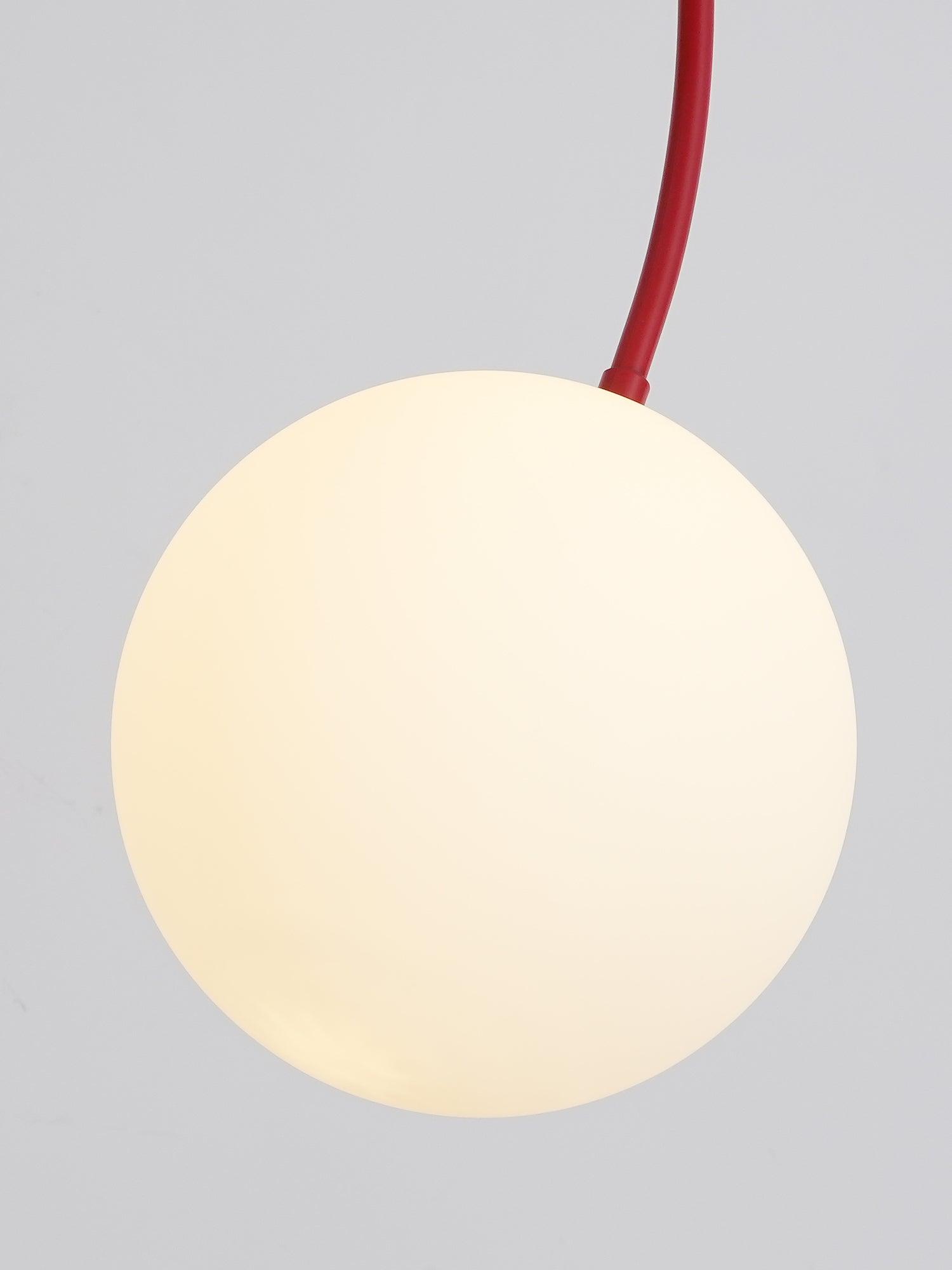 Lustra Chandelier Red Globe Modern - Letslighting