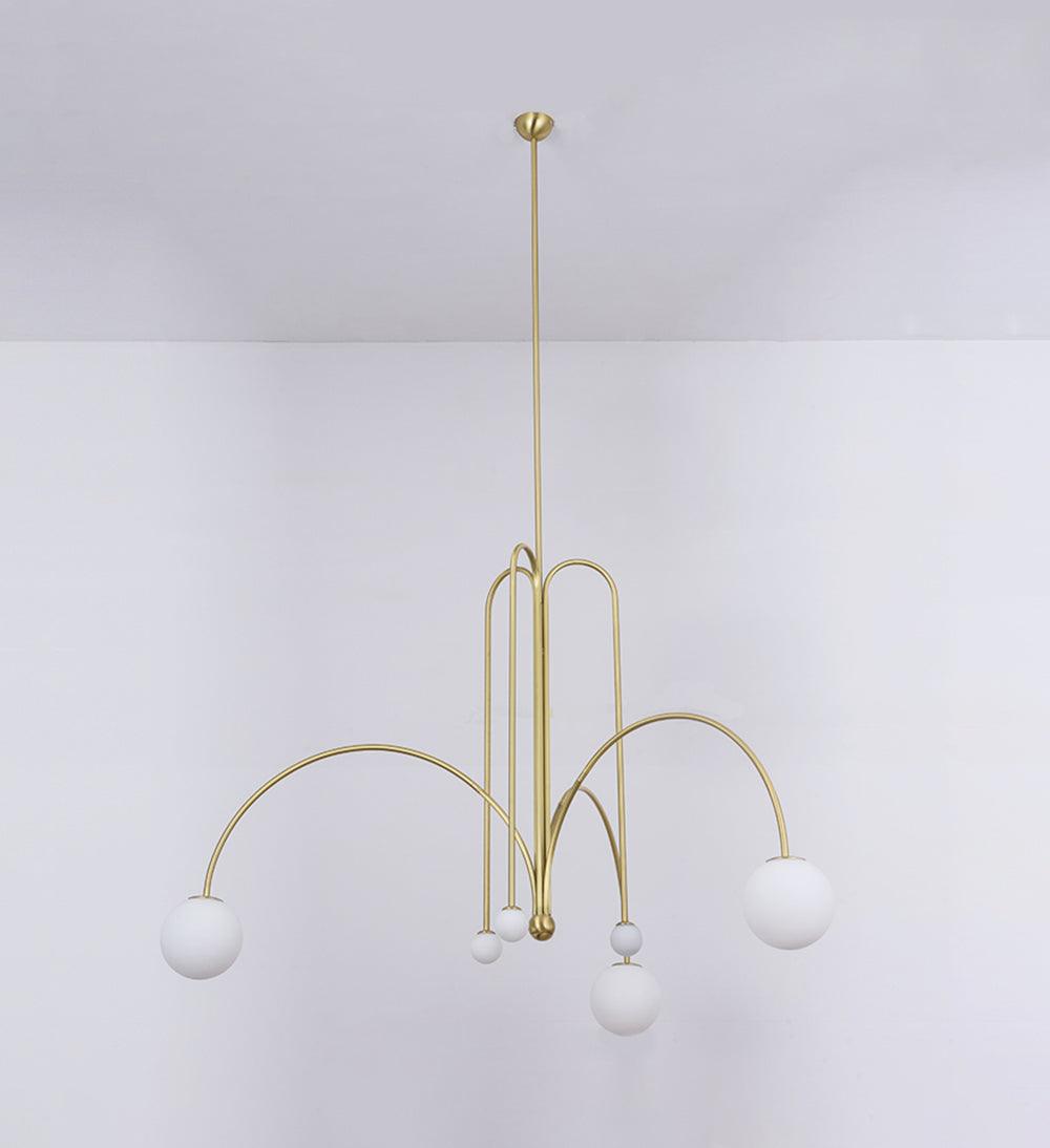 Lustra Chandelier Red Globe Modern - Letslighting