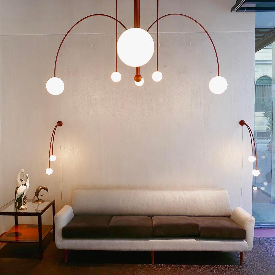 Lustra Chandelier Red Globe Modern - Letslighting