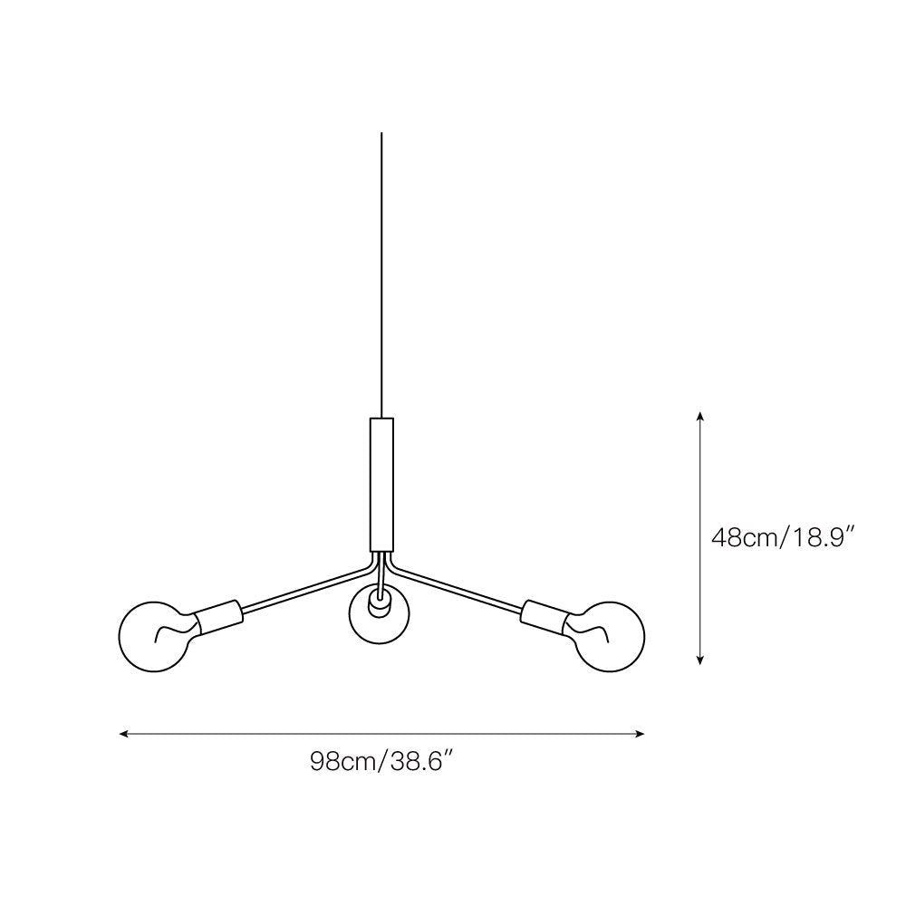 Mysolisra Modern Minimalist Metro Chandelier - Letslighting