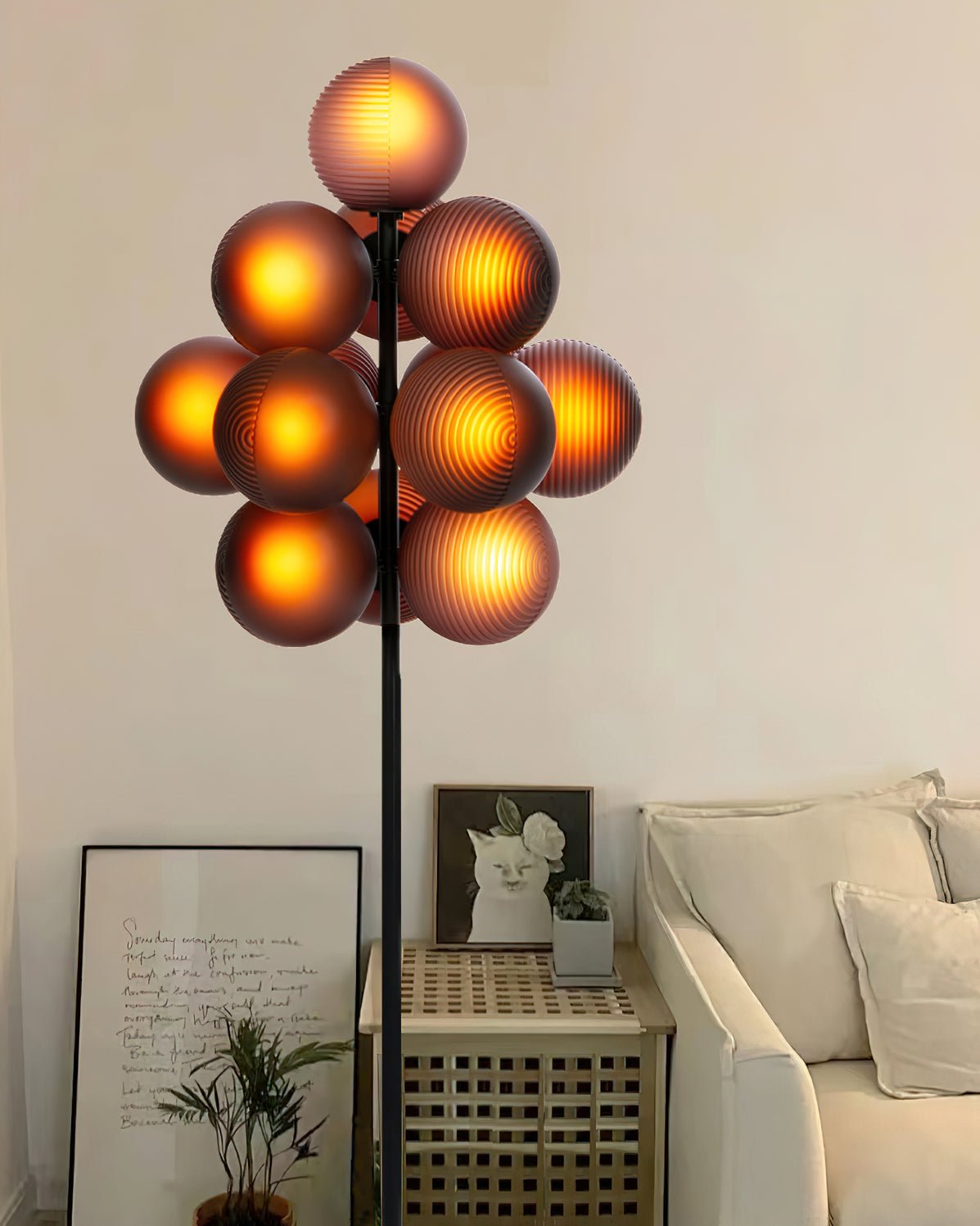 Nyrain Glass Artistic Floor Lamp - Letslighting