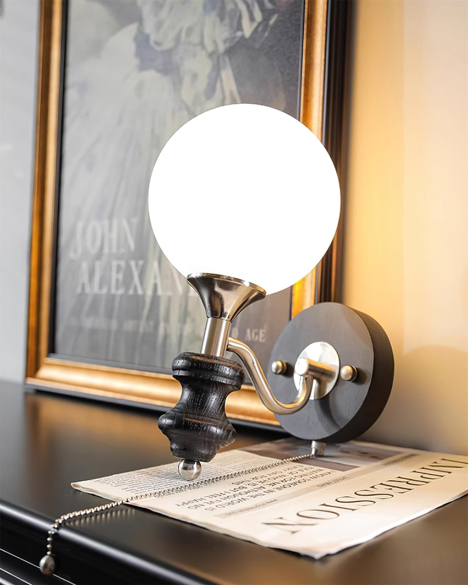 Duvin Frosted Glass Vintage Wall Lamp - Letslighting