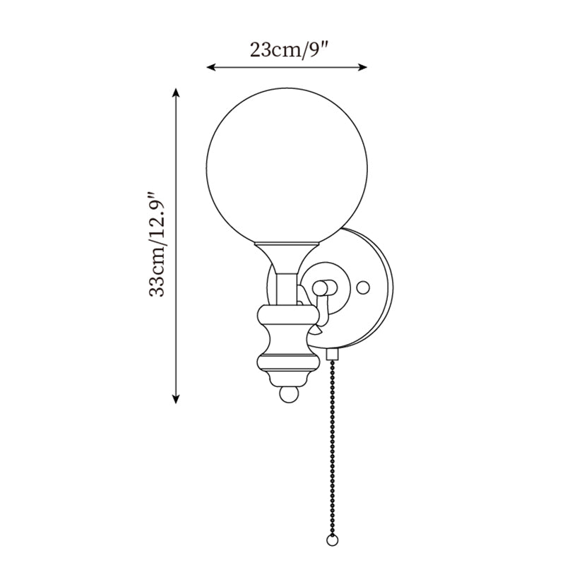Duvin Frosted Glass Vintage Wall Lamp - Letslighting