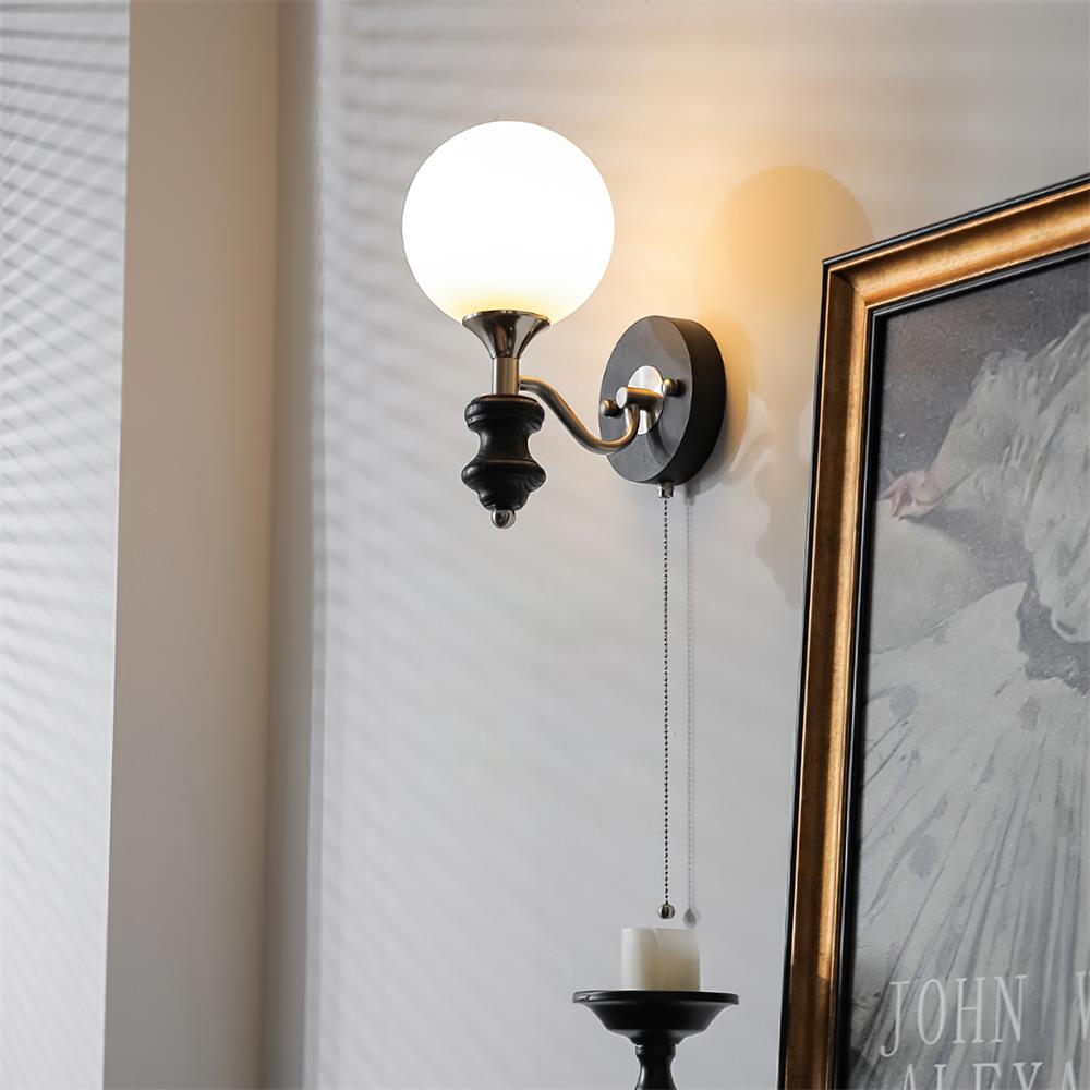 Duvin Frosted Glass Vintage Wall Lamp - Letslighting