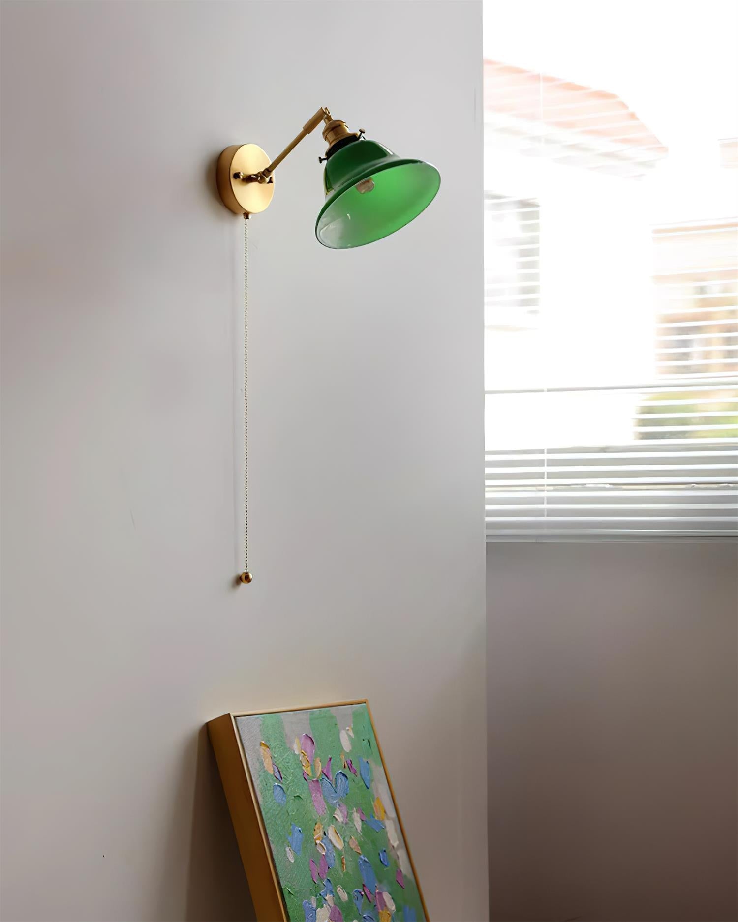 Bell Wall Lamp Brass Green Modern - Letslighting