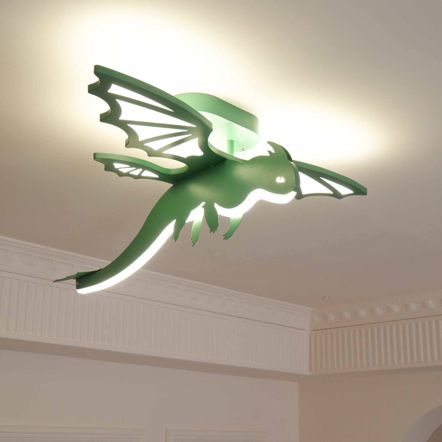 Lustra Ceiling Light Green Dinosaur LED - Letslighting