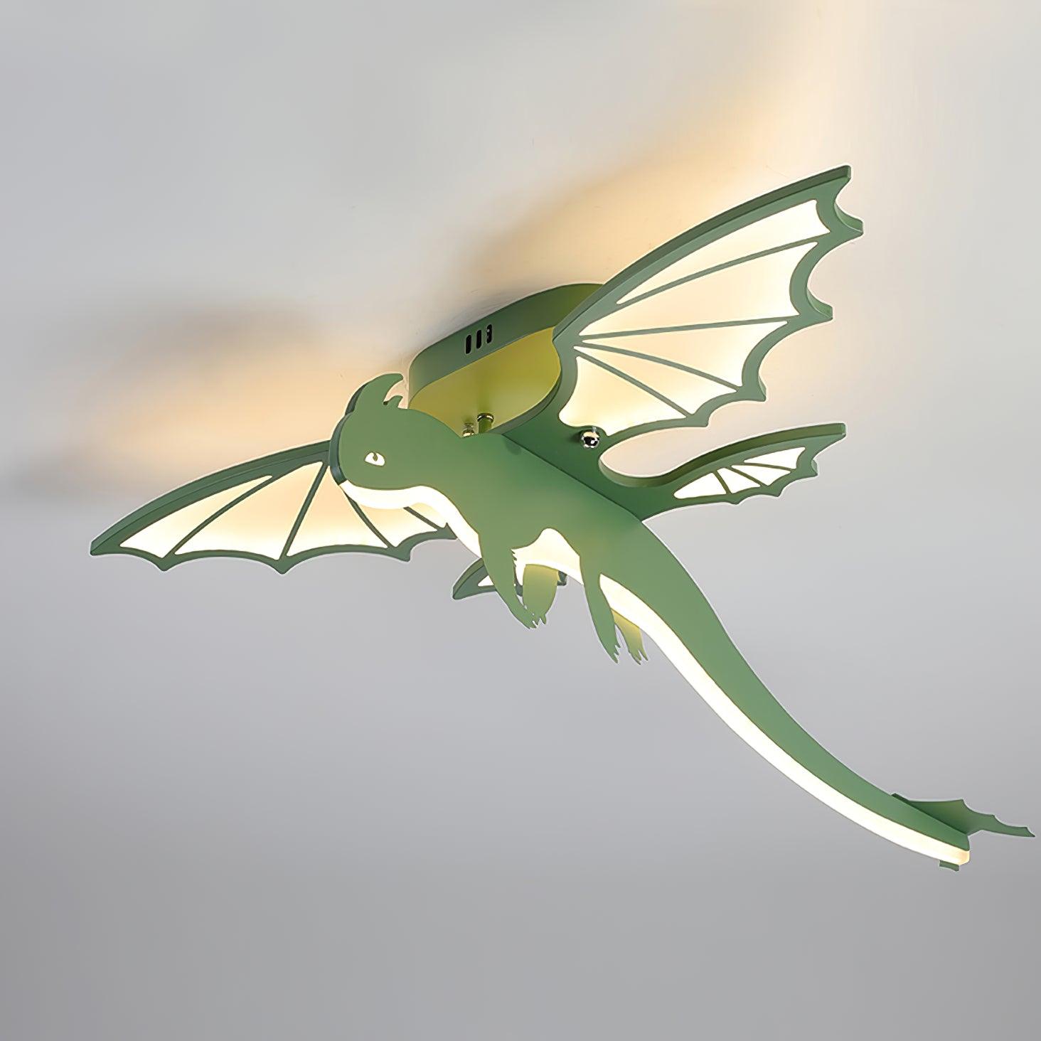 Lustra Ceiling Light Green Dinosaur LED - Letslighting