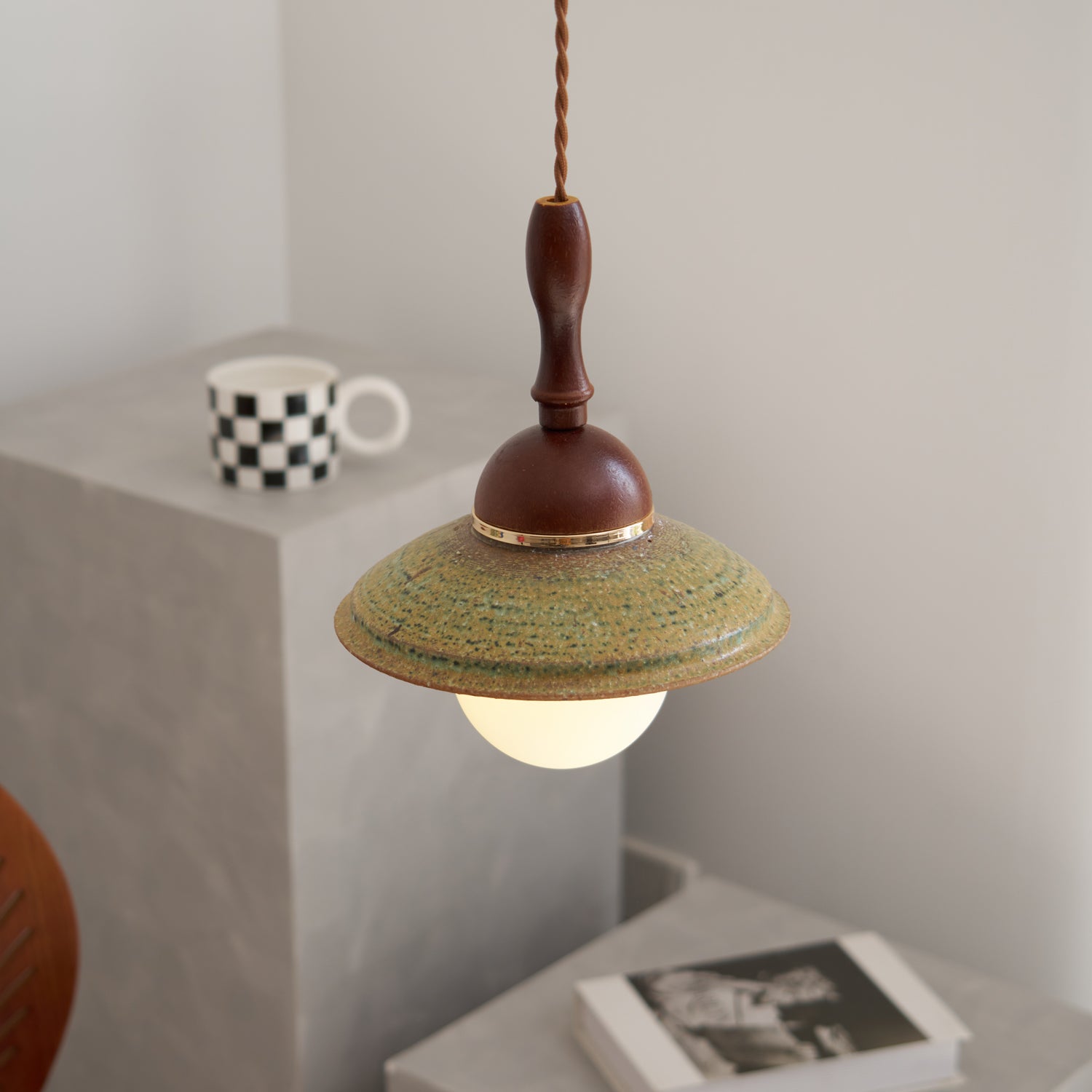 Ulsilia Nordic Art Wood Ceramics Pendant Lamp - Letslighting