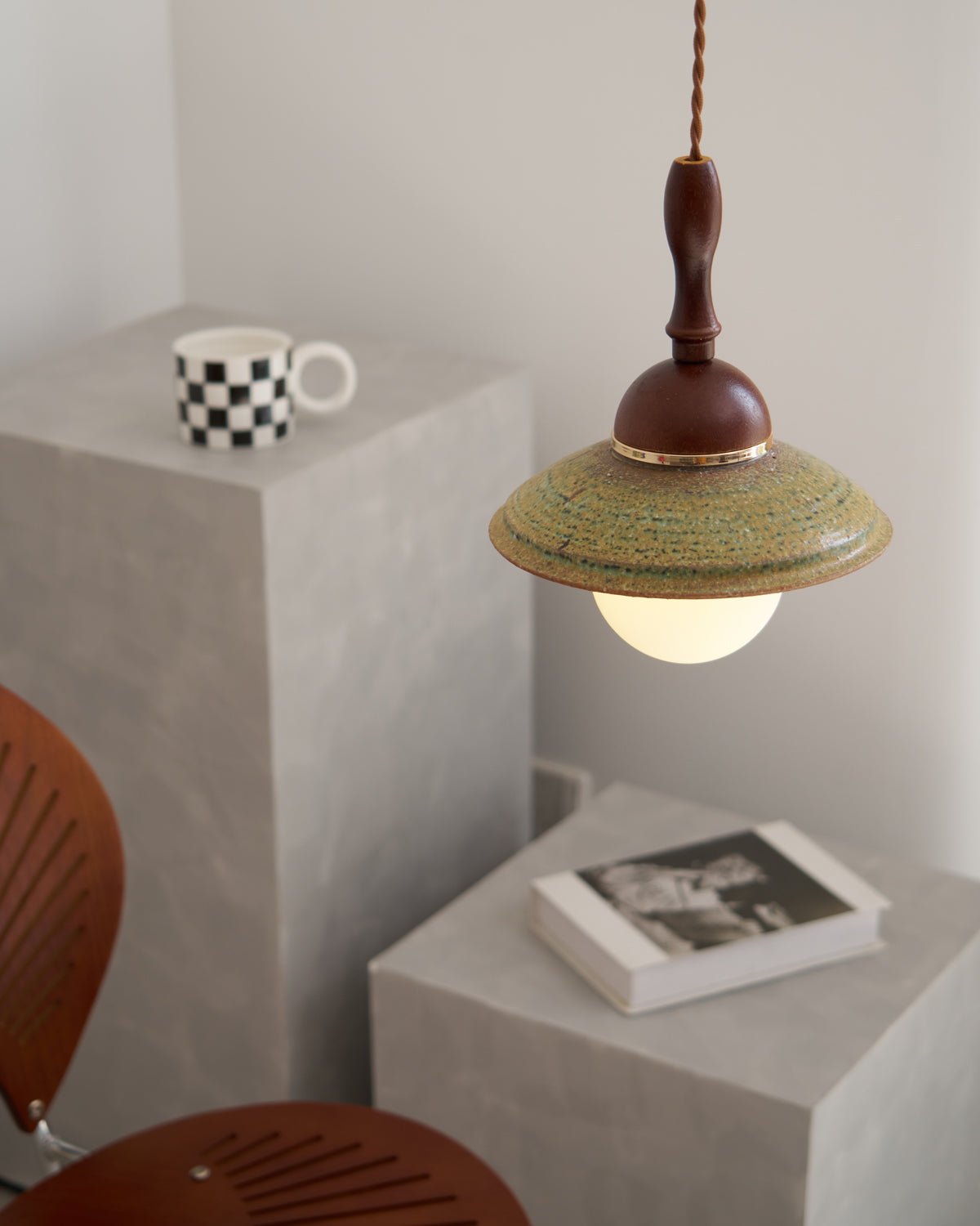 Ulsilia Nordic Art Wood Ceramics Pendant Lamp - Letslighting
