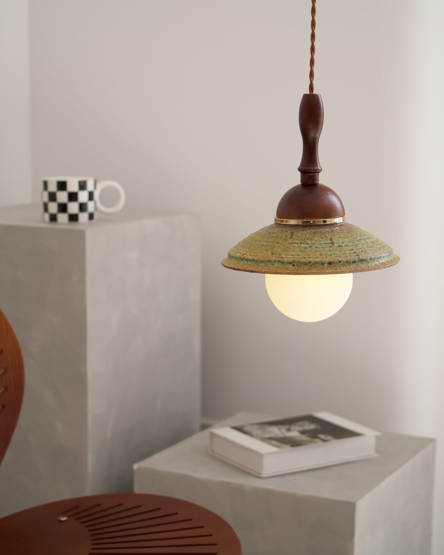 Ulsilia Nordic Art Wood Ceramics Pendant Lamp - Letslighting