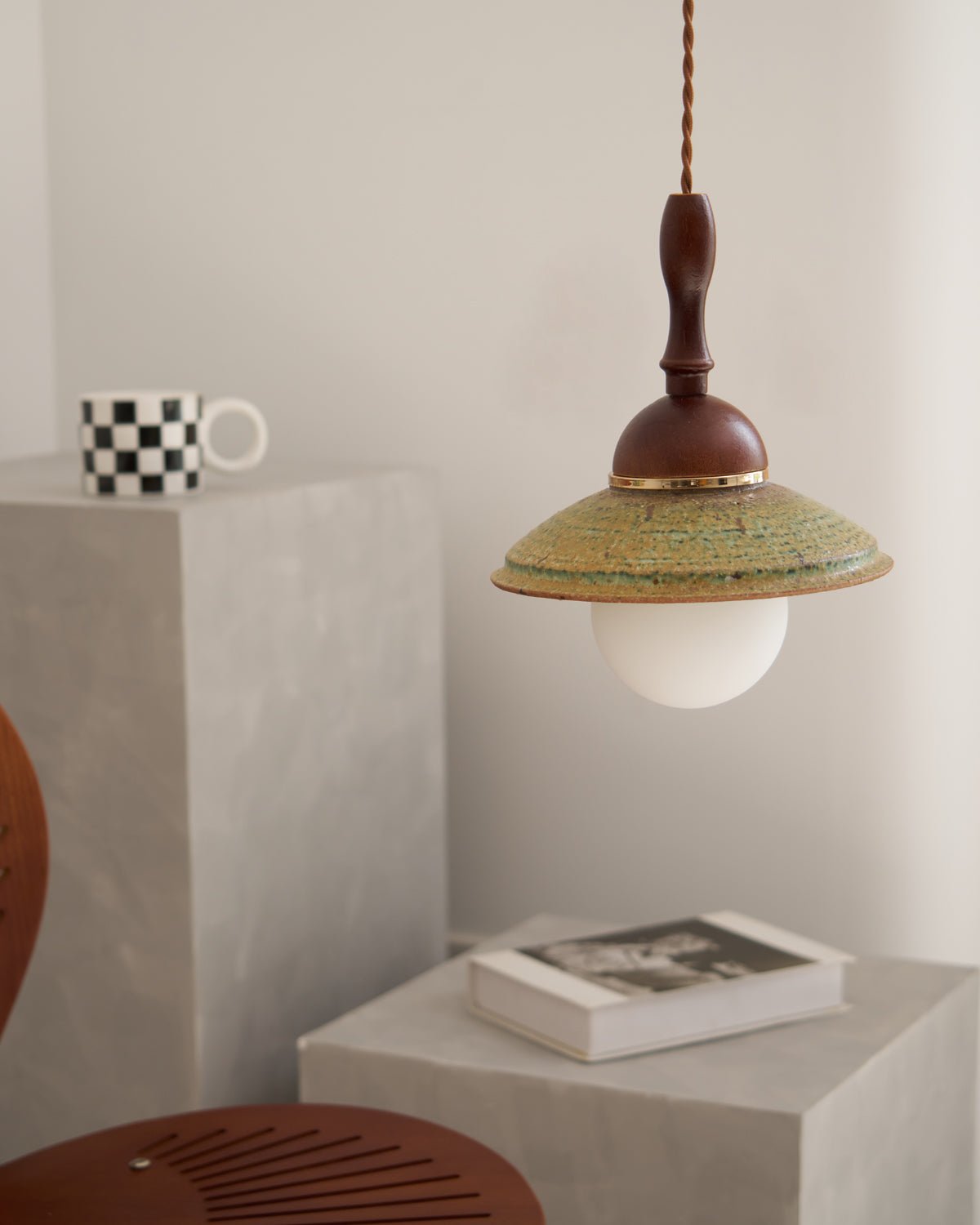 Ulsilia Nordic Art Wood Ceramics Pendant Lamp - Letslighting