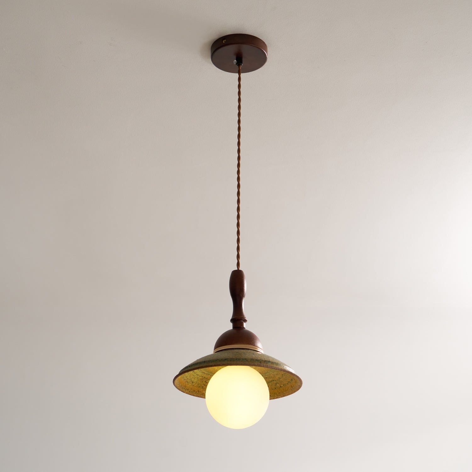 Ulsilia Nordic Art Wood Ceramics Pendant Lamp - Letslighting