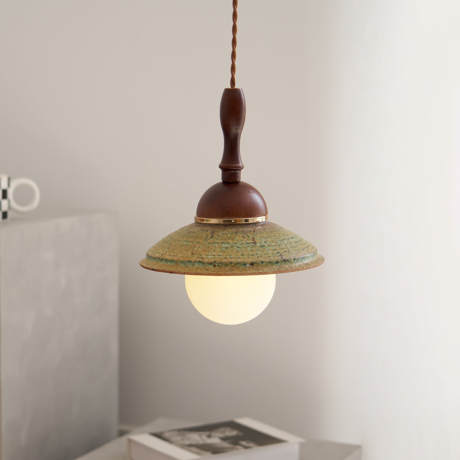 Ulsilia Nordic Art Wood Ceramics Pendant Lamp - Letslighting