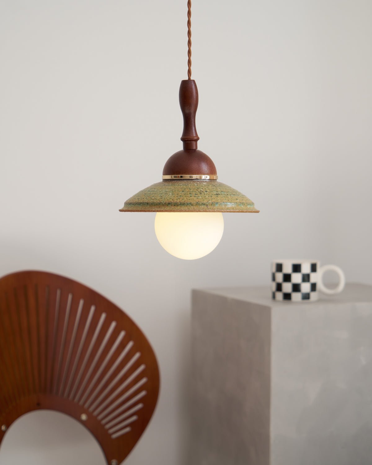 Ulsilia Nordic Art Wood Ceramics Pendant Lamp - Letslighting