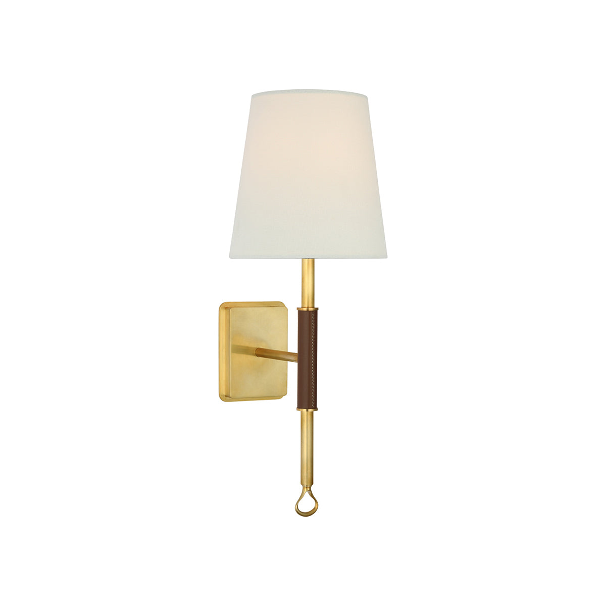 Osilan Vintage Staggered Tail Brass Fabric Sconce Wall Lamp - Letslighting