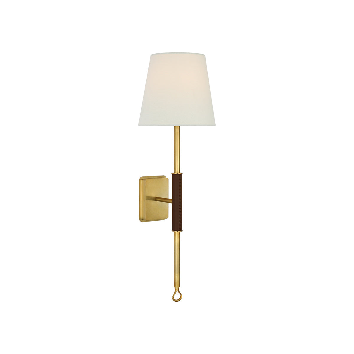 Osilan Vintage Staggered Tail Brass Fabric Sconce Wall Lamp - Letslighting