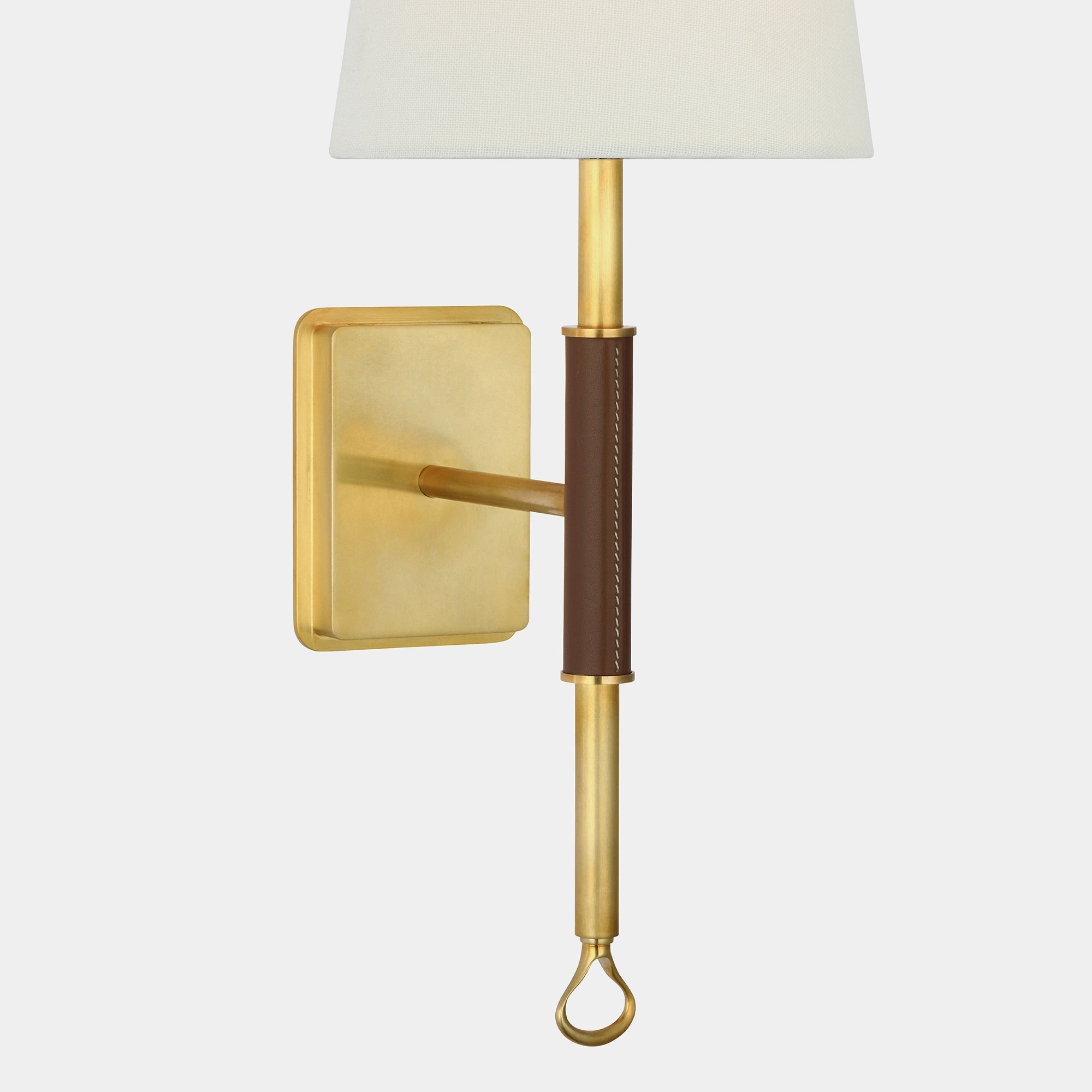 Osilan Vintage Staggered Tail Brass Fabric Sconce Wall Lamp - Letslighting