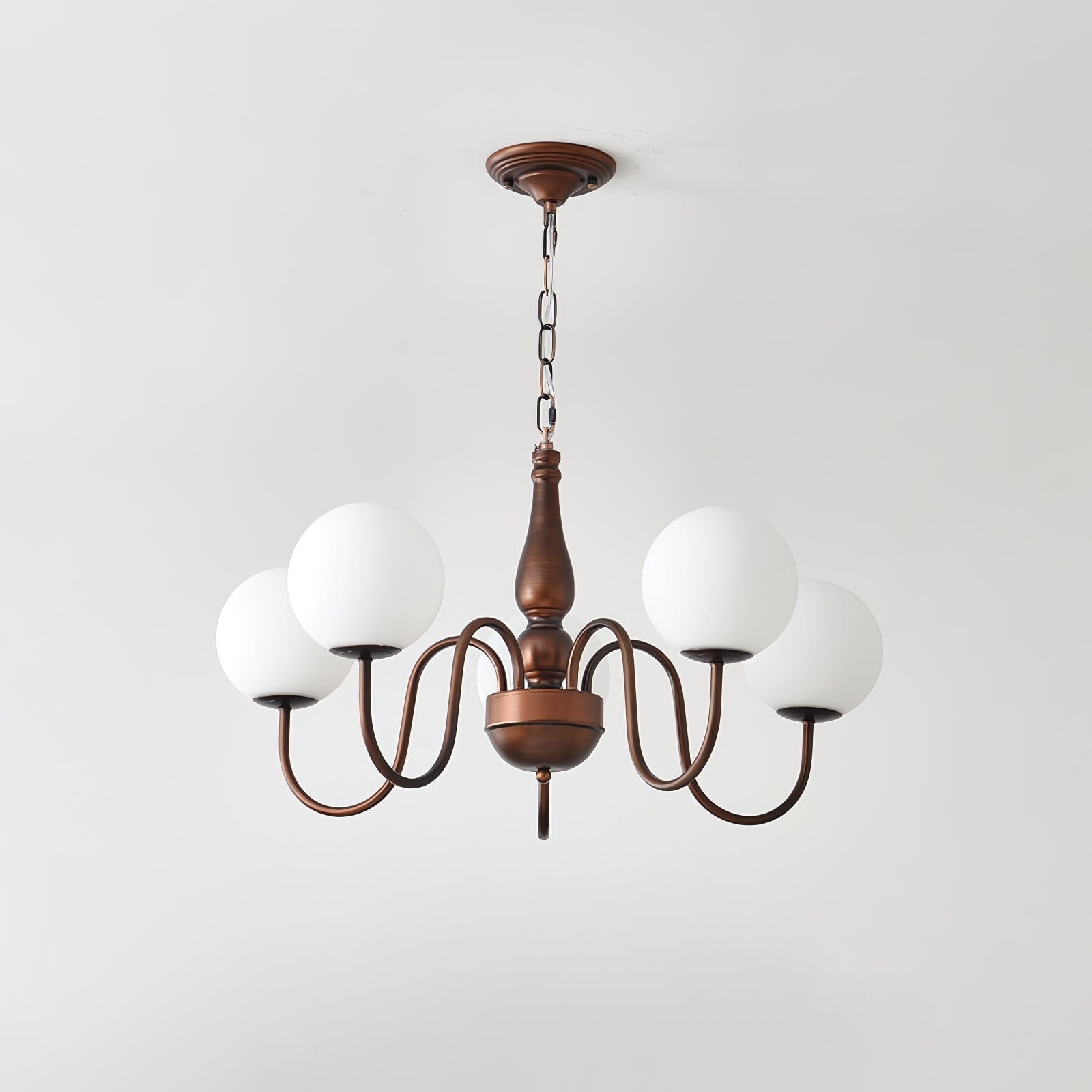 Lustra Chandelier Copper & Glass Grove Ball - Letslighting