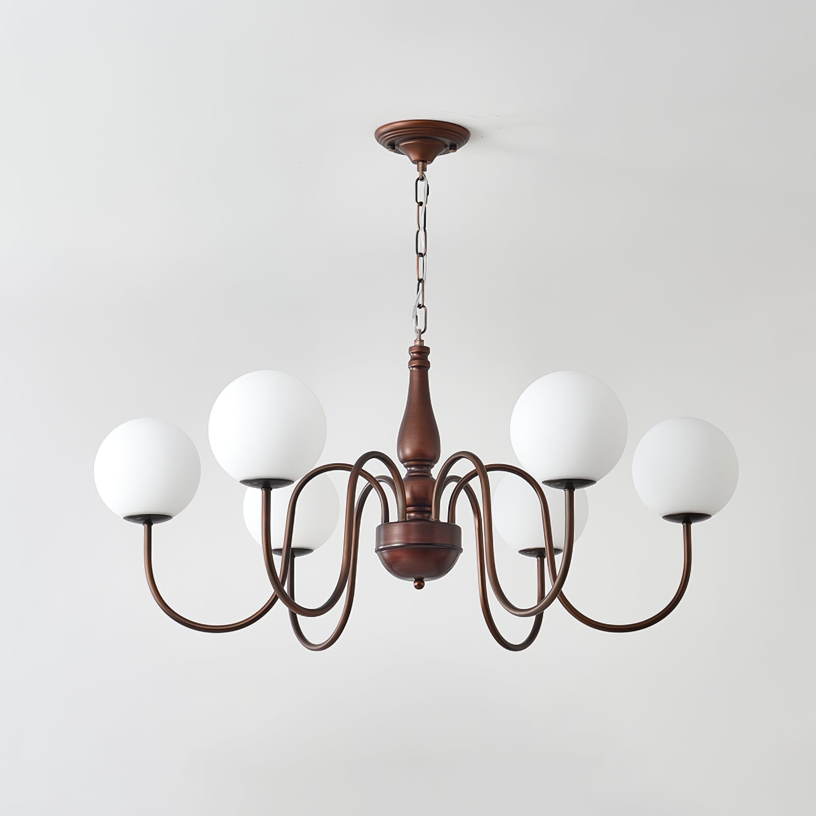 Lustra Chandelier Copper & Glass Grove Ball - Letslighting
