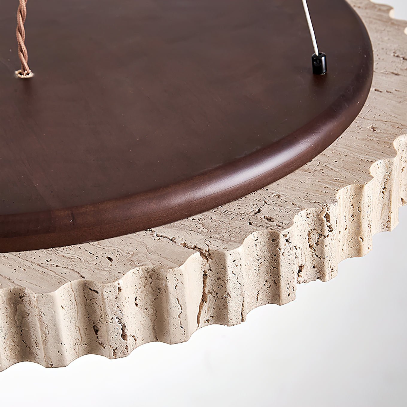 Elvenis Circular Travertine Pendant Light - Letslighting