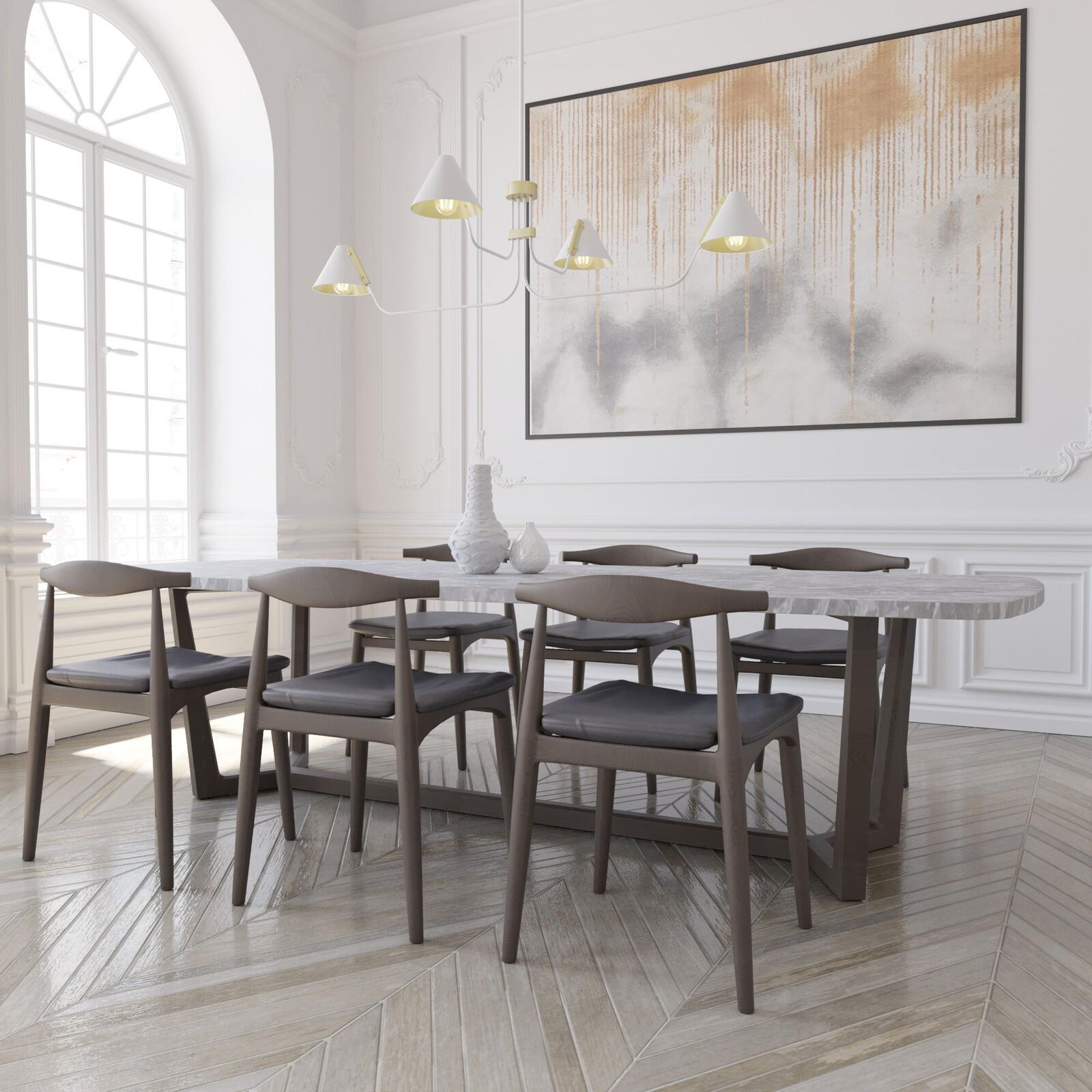 Cucarara Vintage Industrial Isle Black Chandelier - Letslighting