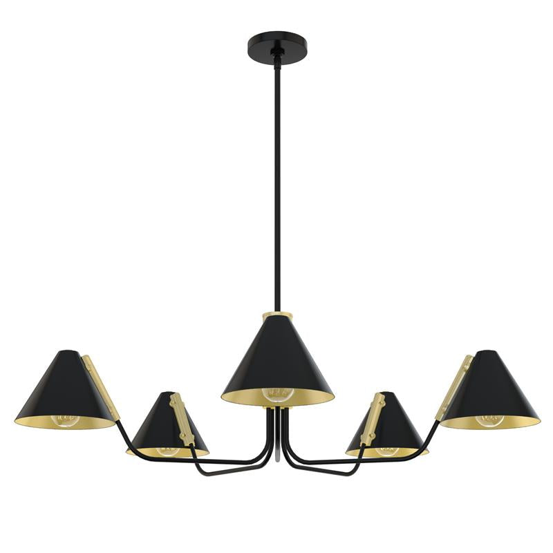 Cucarara Vintage Industrial Isle Black Chandelier - Letslighting