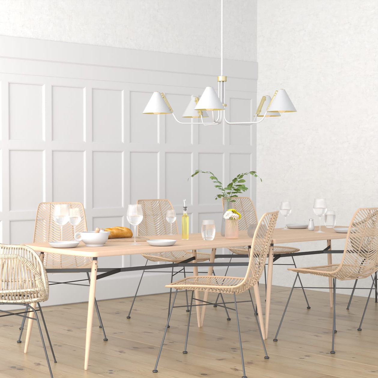 Cucarara Vintage Industrial Isle Black Chandelier - Letslighting