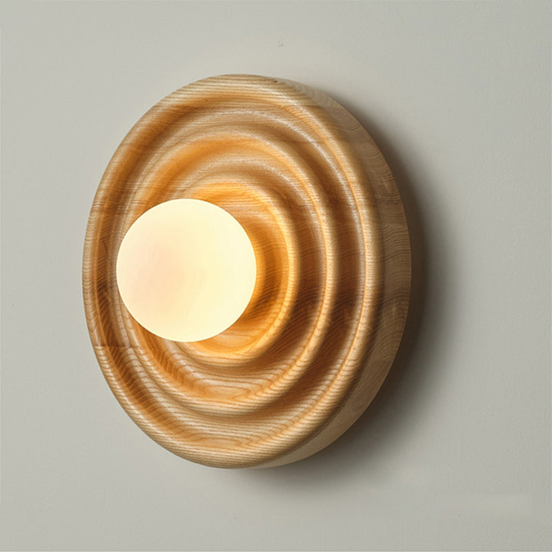 Ultalora Modern Minimalist Wood Glass Wall Lamp - Letslighting
