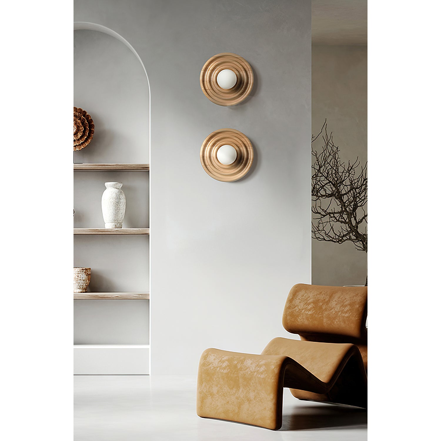 Ultalora Modern Minimalist Wood Glass Wall Lamp - Letslighting