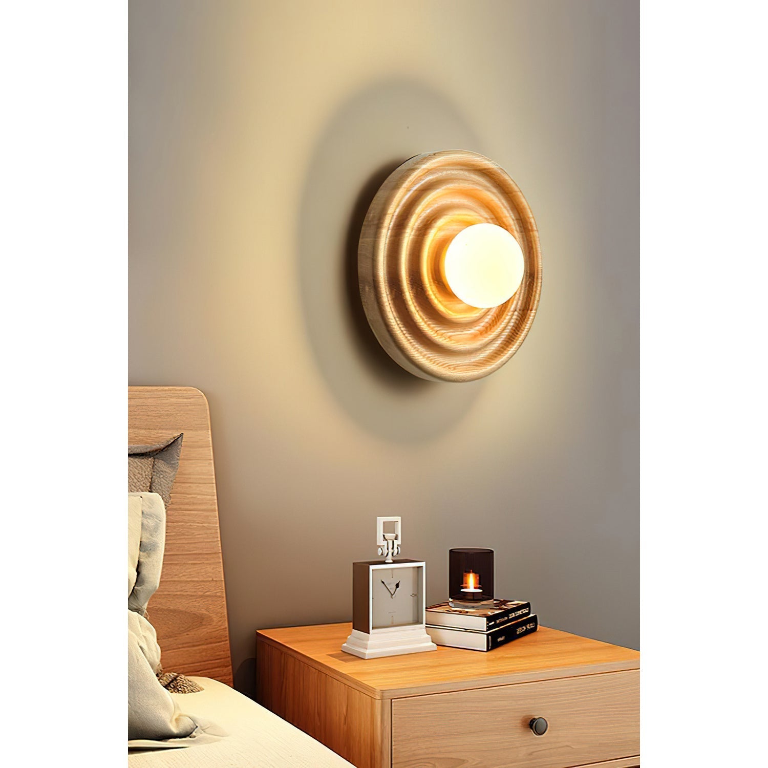 Ultalora Modern Minimalist Wood Glass Wall Lamp - Letslighting