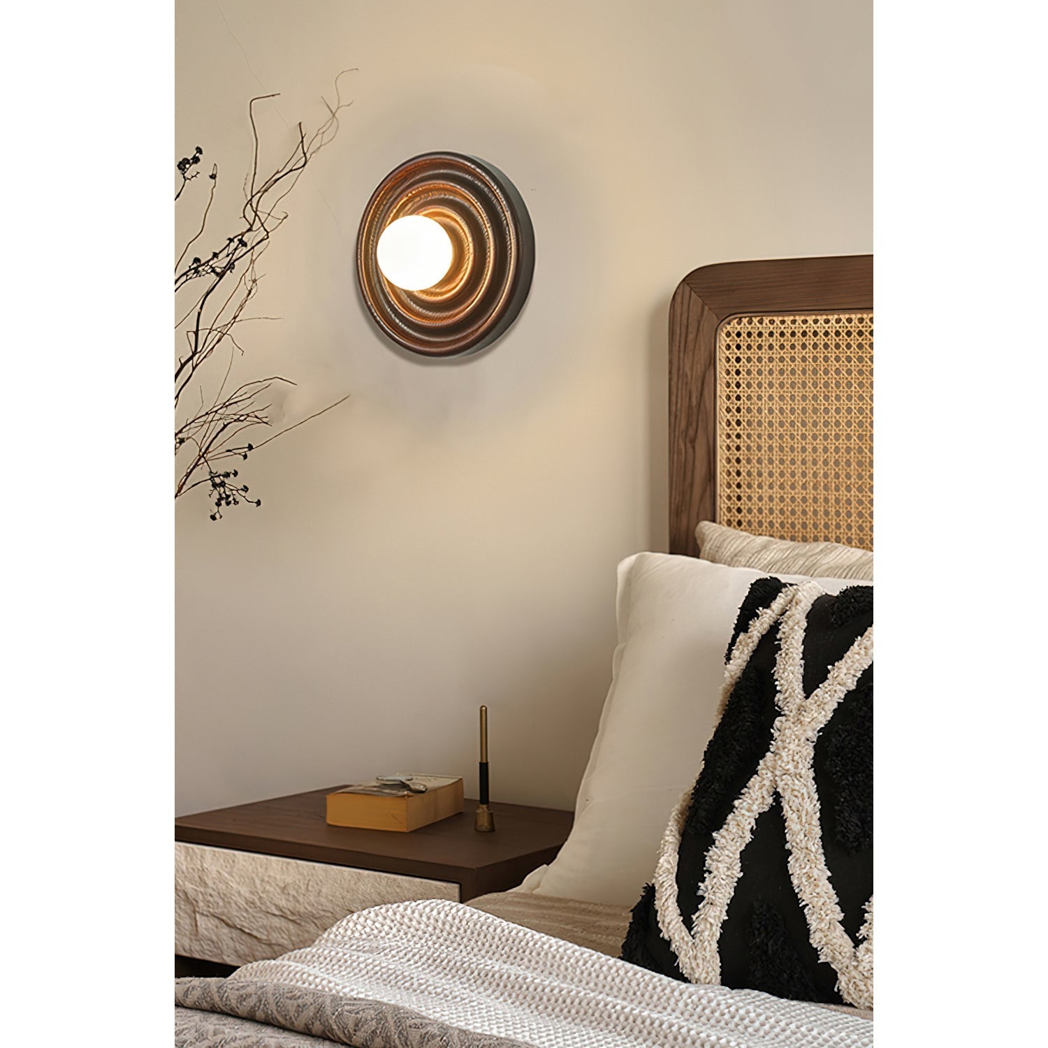 Ultalora Modern Minimalist Wood Glass Wall Lamp - Letslighting