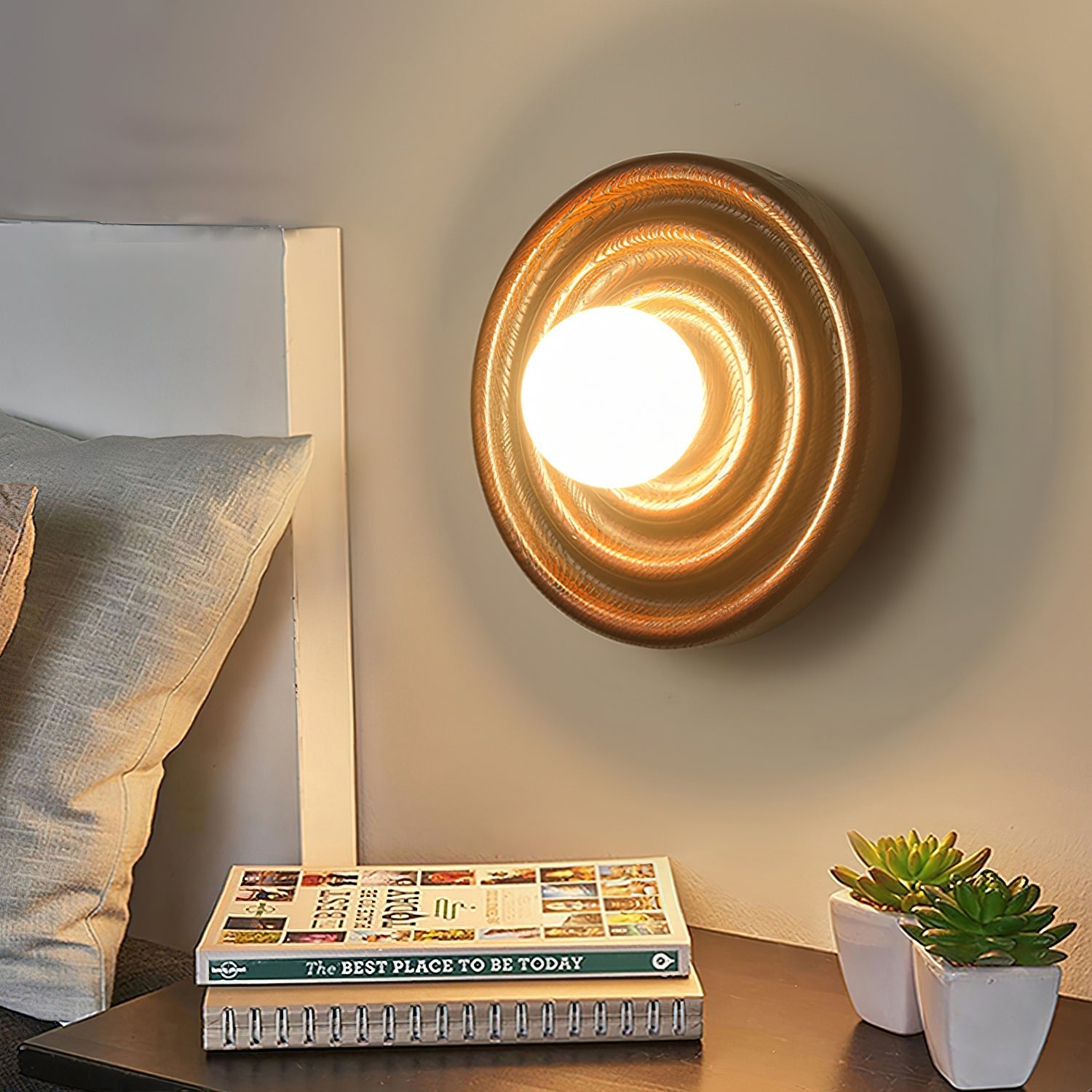Ultalora Modern Minimalist Wood Glass Wall Lamp - Letslighting