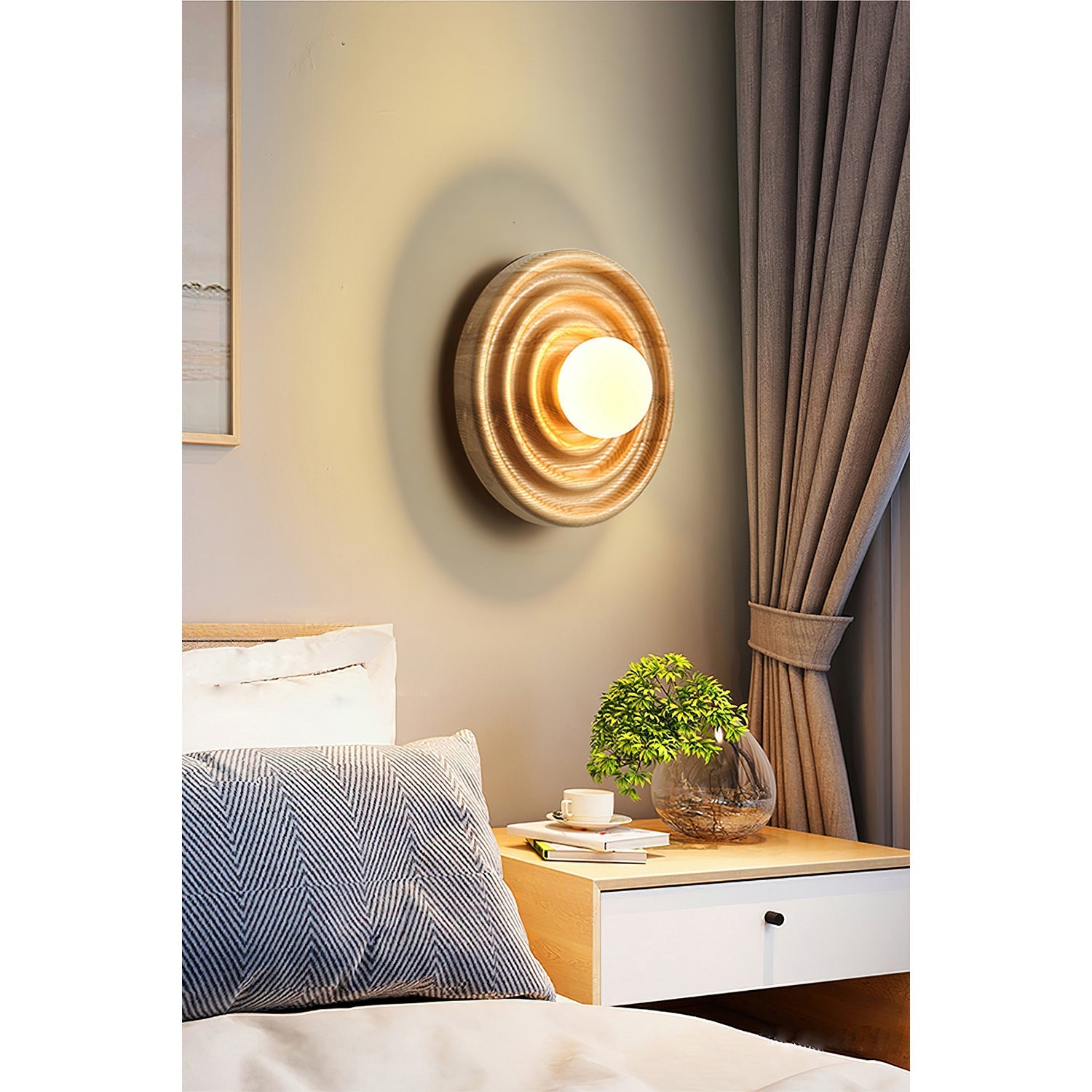 Ultalora Modern Minimalist Wood Glass Wall Lamp - Letslighting