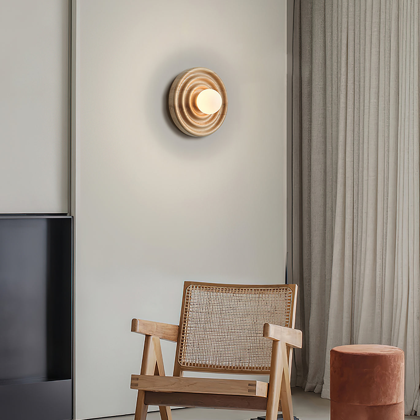 Ultalora Modern Minimalist Wood Glass Wall Lamp - Letslighting