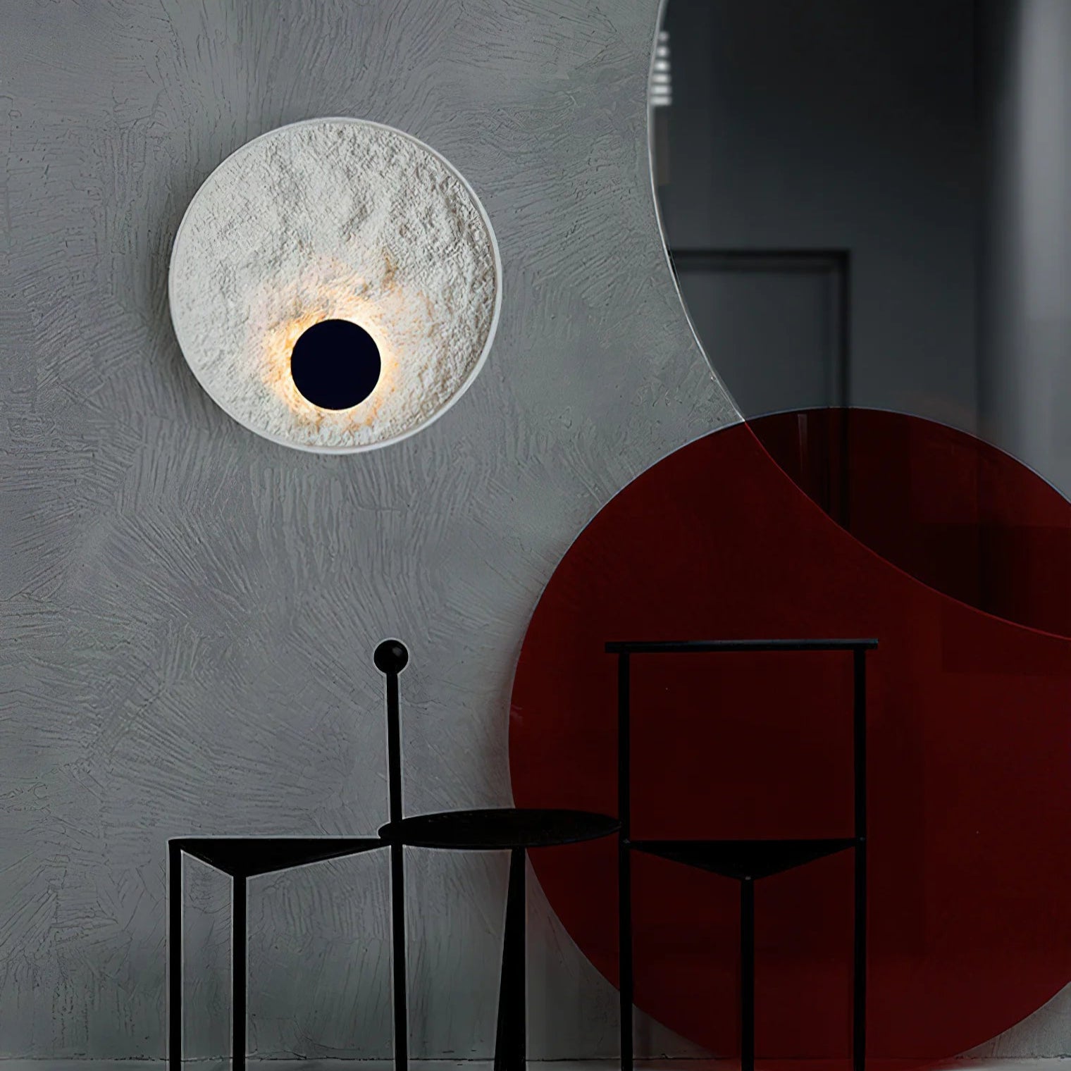 Byers Wall Lamp Round Resin - Letslighting