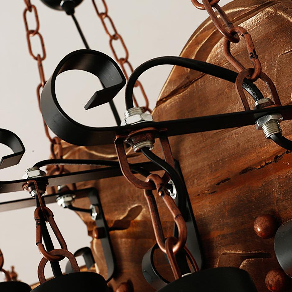 Lustra Pendant Lamp Guitar Rustic Wood Vintage - Letslighting