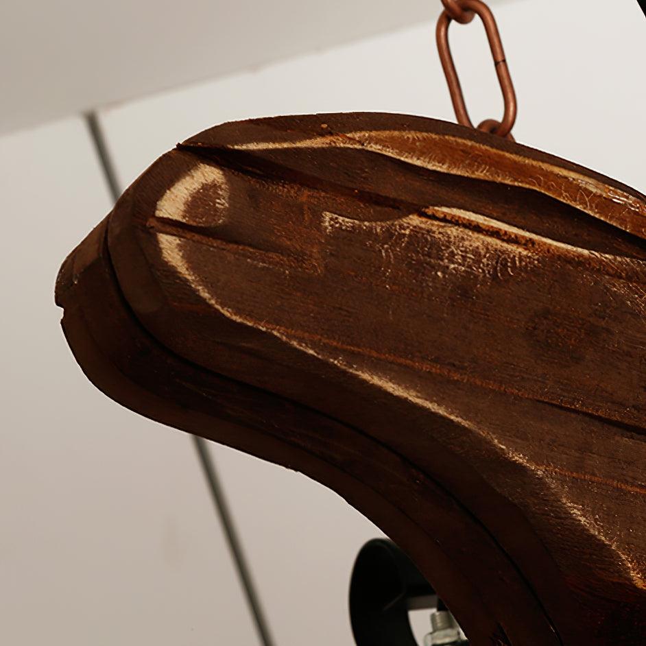 Lustra Pendant Lamp Guitar Rustic Wood Vintage - Letslighting