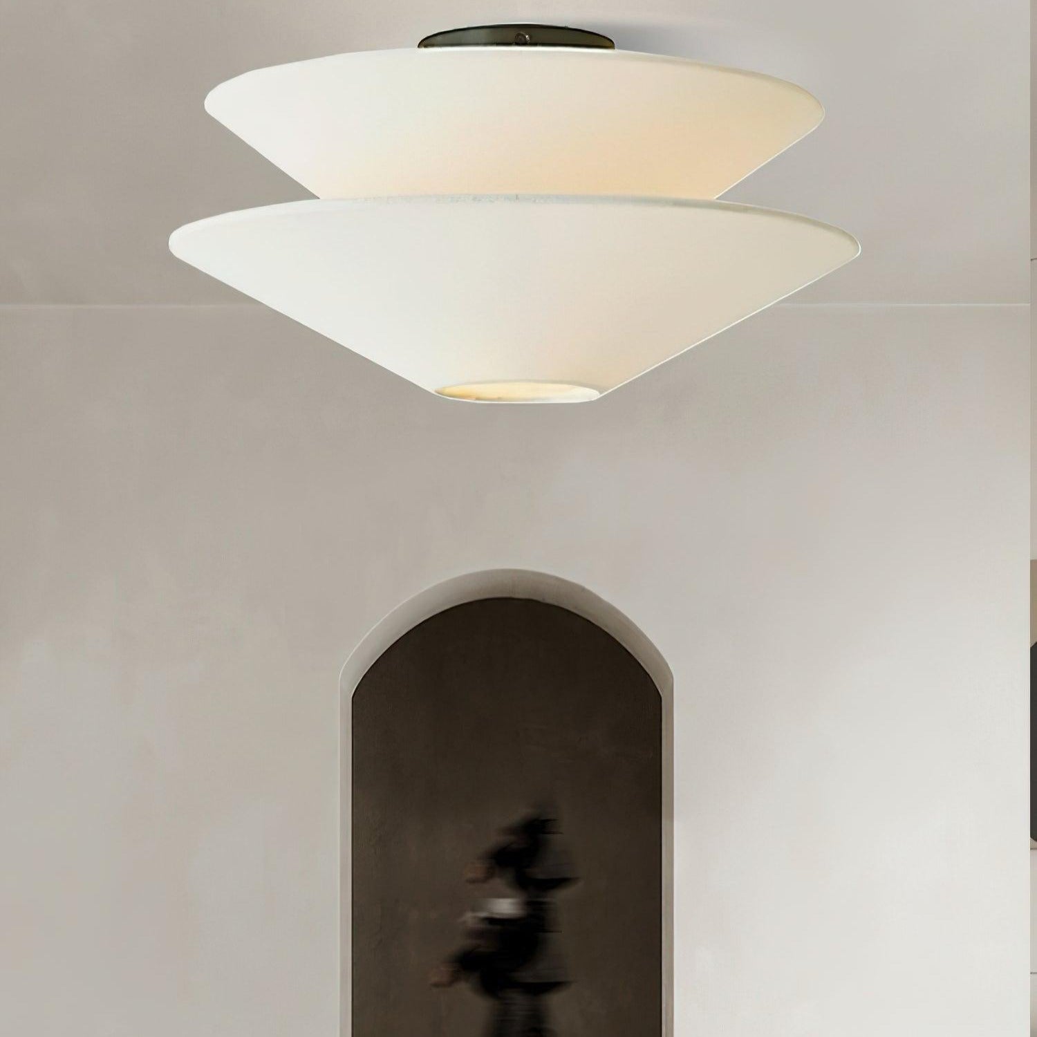 Ritta Double Cone Ceiling Light Fabric - Letslighting